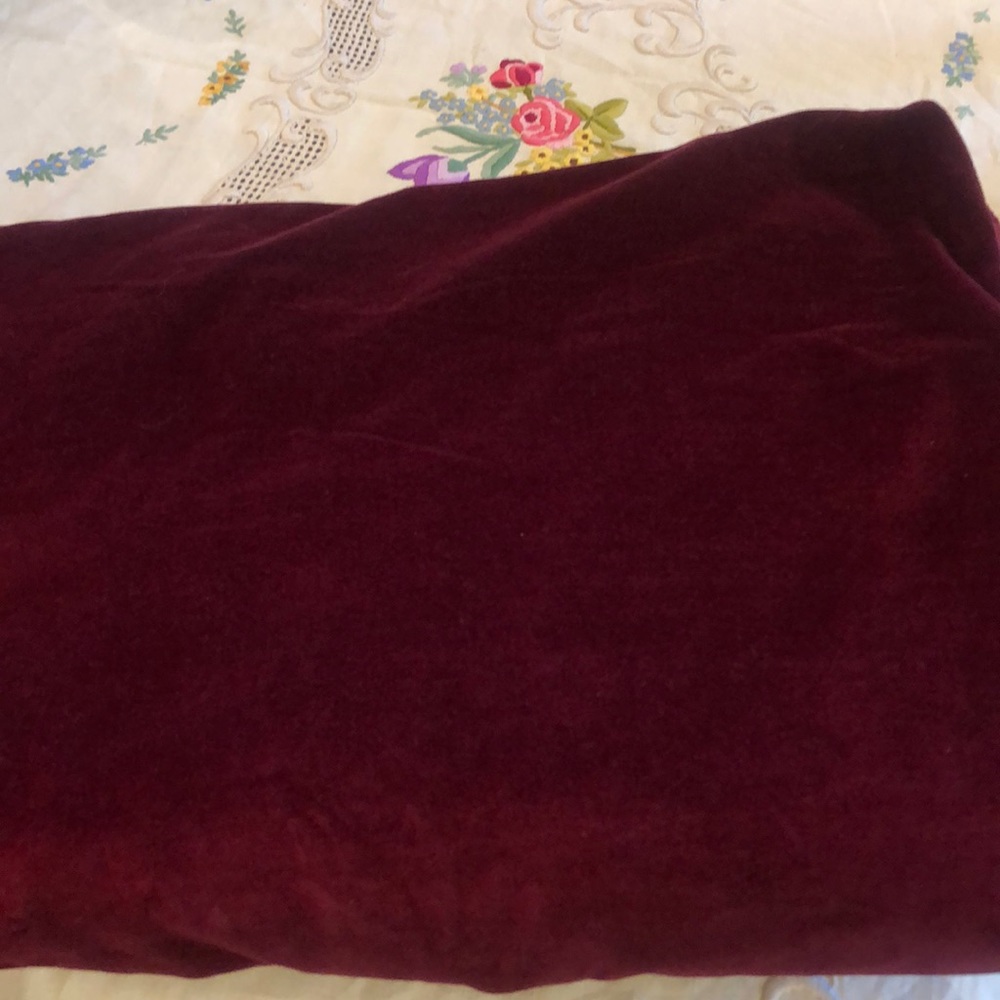 Wine colored 100% cotton Velvet curtains
